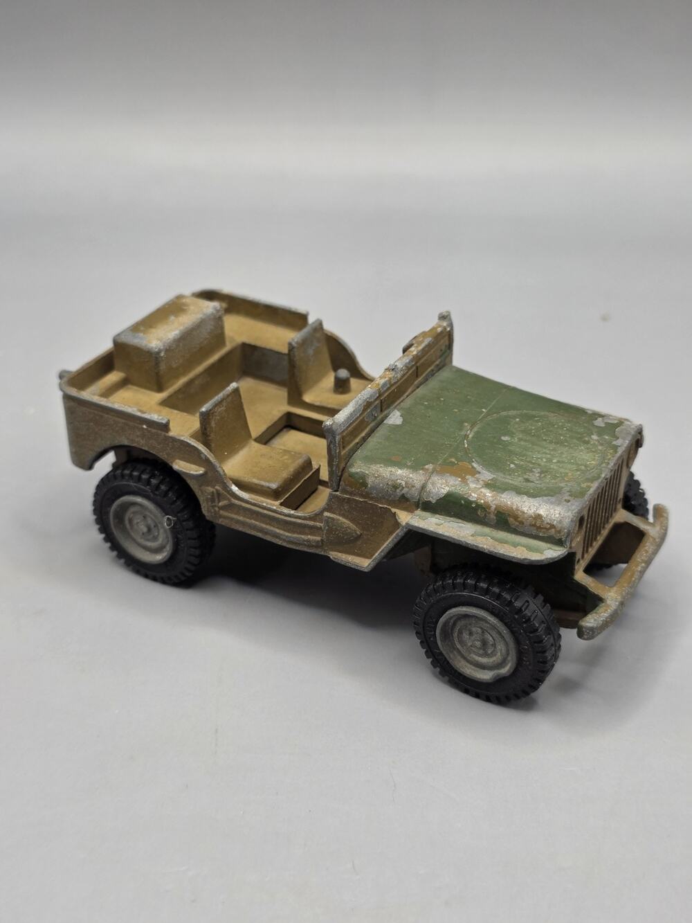 Vintage Dinky Toys 615 US Army Military Jeep Diecast England For Repair TLC